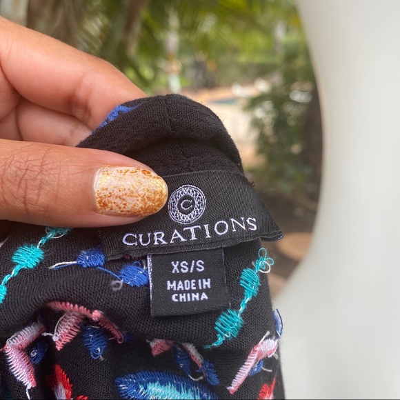 Curations Black Embroidered Open Cardigan XS/S - Picture 5 of 10